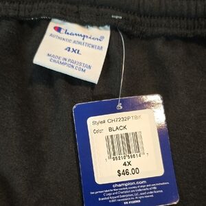 Champion Black 4XL Athletic Tee